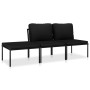 Juego de muebles de jardín 3 piezas con cojines PVC negro de vidaXL, Conjuntos de jardín - Ref: Foro24-48593, Precio: 175,76 ...