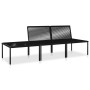 Juego de muebles de jardín 3 piezas con cojines PVC negro de vidaXL, Conjuntos de jardín - Ref: Foro24-48593, Precio: 175,76 ...