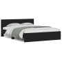 Estructura de cama con cabecero y luces LED negro 150x200 cm de , Camas y somieres - Ref: Foro24-3207603, Precio: 205,18 €, D...