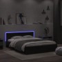 Estructura de cama con cabecero y luces LED negro 150x200 cm de , Camas y somieres - Ref: Foro24-3207603, Precio: 205,18 €, D...