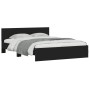 Estructura de cama con cabecero y luces LED negro 150x200 cm de , Camas y somieres - Ref: Foro24-3207603, Precio: 205,18 €, D...