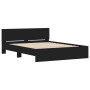 Estructura de cama con cabecero y luces LED negro 150x200 cm de , Camas y somieres - Ref: Foro24-3207603, Precio: 205,18 €, D...