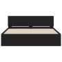 Estructura de cama con cabecero y luces LED negro 150x200 cm de , Camas y somieres - Ref: Foro24-3207603, Precio: 205,18 €, D...