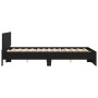 Estructura de cama con cabecero y luces LED negro 150x200 cm de , Camas y somieres - Ref: Foro24-3207603, Precio: 205,18 €, D...