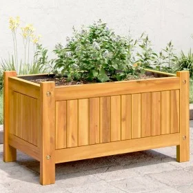 Jardinera con forro madera maciza de acacia 54x31x30 cm de , Maceteros y jardineras - Ref: Foro24-366429, Precio: 52,08 €, De...