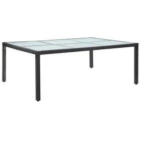 Mesa de comedor de jardín negro 200x150x74 cm ratán sintético de vidaXL, Mesas de jardín - Ref: Foro24-46129, Precio: 178,87 ...
