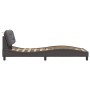 Estructura de cama con luces LED cuero sintético gris 90x190 cm de , Camas y somieres - Ref: Foro24-3213902, Precio: 155,05 €...
