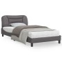 Estructura cama con luces LED cuero sintético gris 100x200 cm de , Camas y somieres - Ref: Foro24-3213916, Precio: 151,53 €, ...