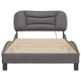 Estructura cama con luces LED cuero sintético gris 100x200 cm de , Camas y somieres - Ref: Foro24-3213916, Precio: 151,53 €, ...