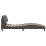 Estructura cama con luces LED cuero sintético gris 100x200 cm de , Camas y somieres - Ref: Foro24-3213916, Precio: 162,71 €, ...