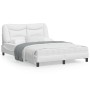 Estructura cama con luces LED cuero sintético blanco 120x200 cm de , Camas y somieres - Ref: Foro24-3213921, Precio: 226,80 €...