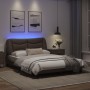 Estructura cama con luces LED cuero sintético gris 140x200 cm de , Camas y somieres - Ref: Foro24-3213937, Precio: 225,25 €, ...