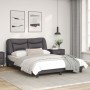 Estructura cama con luces LED cuero sintético gris 140x200 cm de , Camas y somieres - Ref: Foro24-3213937, Precio: 225,25 €, ...