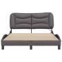 Estructura cama con luces LED cuero sintético gris 140x200 cm de , Camas y somieres - Ref: Foro24-3213937, Precio: 225,25 €, ...