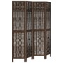 Biombo separador de 4 paneles madera paulownia marrón oscuro de , Divisores de ambientes - Ref: Foro24-358658, Precio: 94,69 ...