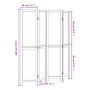 Biombo separador de 4 paneles madera paulownia marrón oscuro de , Divisores de ambientes - Ref: Foro24-358658, Precio: 94,69 ...