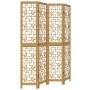 Biombo separador de 4 paneles madera maciza paulownia marrón de , Divisores de ambientes - Ref: Foro24-358867, Precio: 106,65...