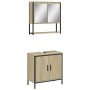 Set de muebles de baño 2 pzas madera contrachapada roble Sonoma de , Muebles de baño - Ref: Foro24-3214661, Precio: 122,50 €,...