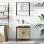 Set de muebles de baño 2 pzas madera contrachapada roble Sonoma de , Muebles de baño - Ref: Foro24-3214661, Precio: 122,50 €,...