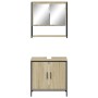 Set de muebles de baño 2 pzas madera contrachapada roble Sonoma de , Muebles de baño - Ref: Foro24-3214661, Precio: 122,50 €,...