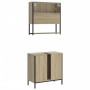 Set de muebles de baño 2 pzas madera contrachapada roble Sonoma de , Muebles de baño - Ref: Foro24-3214661, Precio: 122,50 €,...