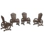 Sillones de jardín Adirondack 4 uds madera maciza de abeto de , Sillas de jardín - Ref: Foro24-3207118, Precio: 401,73 €, Des...