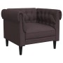 Sillón Chesterfield de tela marrón oscuro de , Sofás - Ref: Foro24-372541, Precio: 164,80 €, Descuento: %