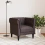 Sillón Chesterfield de tela marrón oscuro de , Sofás - Ref: Foro24-372541, Precio: 162,37 €, Descuento: %