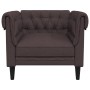 Sillón Chesterfield de tela marrón oscuro de , Sofás - Ref: Foro24-372541, Precio: 164,80 €, Descuento: %