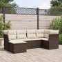 Set sofás de jardín 6 piezas y cojines ratán sintético marrón de , Conjuntos de jardín - Ref: Foro24-3217953, Precio: 371,83 ...