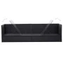 Garden sofa with black synthetic rattan cushions and pillows by vidaXL, Loungers - Ref: Foro24-46087, Price: 290,29 €, Discou...