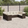 Set de sofás de jardín 9 pzas y cojines ratán sintético marrón de , Conjuntos de jardín - Ref: Foro24-3218133, Precio: 562,94...