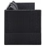 Sofá de jardín con cojines y almohadas ratán sintético negro de vidaXL, Tumbonas - Ref: Foro24-46087, Precio: 290,29 €, Descu...