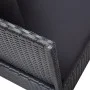 Garden sofa with black synthetic rattan cushions and pillows by vidaXL, Loungers - Ref: Foro24-46087, Price: 290,29 €, Discou...