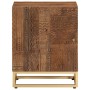 Mesita de noche madera maciza de mango y hierro 40x30x50 cm de , Mesitas de noche - Ref: Foro24-371994, Precio: 76,90 €, Desc...