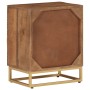 Mesita de noche madera maciza de mango y hierro 40x30x50 cm de , Mesitas de noche - Ref: Foro24-371994, Precio: 76,90 €, Desc...