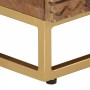 Mesita de noche madera maciza de mango y hierro 40x30x50 cm de , Mesitas de noche - Ref: Foro24-371994, Precio: 76,90 €, Desc...