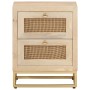 Mesita de noche madera maciza de mango y hierro 40x30x50 cm de , Mesitas de noche - Ref: Foro24-372019, Precio: 153,14 €, Des...