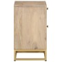 Mesita de noche madera maciza de mango y hierro 40x30x50 cm de , Mesitas de noche - Ref: Foro24-372019, Precio: 153,14 €, Des...