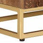 Mueble de TV madera maciza de mango y hierro 110x30x40 cm de , Almacenamiento para CD y DVD - Ref: Foro24-371996, Precio: 232...