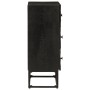 Cómoda madera maciza de mango y hierro negro 55x30x76 cm de , Taquillas y armarios de almacenamiento - Ref: Foro24-372006, Pr...