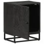 Solid mango wood and black iron bedside table 40x30x50 cm by , Nightstands - Ref: Foro24-372004, Price: 82,50 €, Discount: %