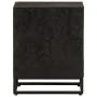 Solid mango wood and black iron bedside table 40x30x50 cm by , Nightstands - Ref: Foro24-372004, Price: 82,50 €, Discount: %
