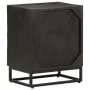 Solid mango wood and black iron bedside table 40x30x50 cm by , Nightstands - Ref: Foro24-372004, Price: 82,50 €, Discount: %