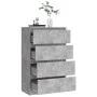 Aparador de madera contrachapada gris hormigón 60x35x98,5 cm de vidaXL, Aparadores - Ref: Foro24-800535, Precio: 90,21 €, Des...