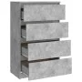 Aparador de madera contrachapada gris hormigón 60x35x98,5 cm de vidaXL, Aparadores - Ref: Foro24-800535, Precio: 90,21 €, Des...