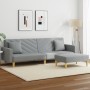 Sofá cama de 2 plazas con almohadas y taburete tela gris claro de , Sofás - Ref: Foro24-3216258, Precio: 334,47 €, Descuento: %