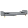 Sofá cama de 2 plazas con almohadas y taburete tela gris claro de , Sofás - Ref: Foro24-3216258, Precio: 334,47 €, Descuento: %