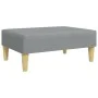Sofá cama de 2 plazas con almohadas y taburete tela gris claro de , Sofás - Ref: Foro24-3216258, Precio: 363,59 €, Descuento: %