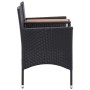 Banco de jardín 2 plazas y mesita ratán sintético negro 143 cm de vidaXL, Bancos de jardín - Ref: Foro24-46146, Precio: 185,2...